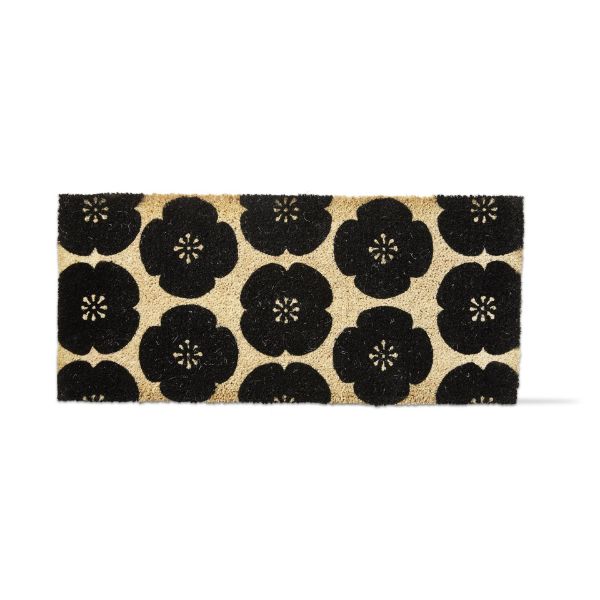 tag wholesale black flower estate coir mat natural sustainable eco friendly doormat floral