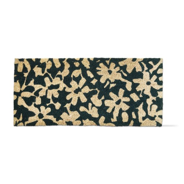 tag wholesale abstract flower estate coir mat natural sustainable eco friendly doormat floral