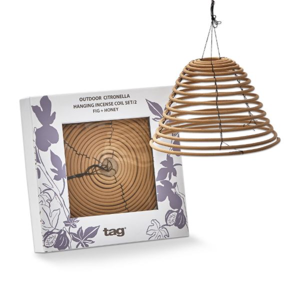 tag wholesale fig honey citro hanging coil set of 2 citronella scented fragrance outdoor