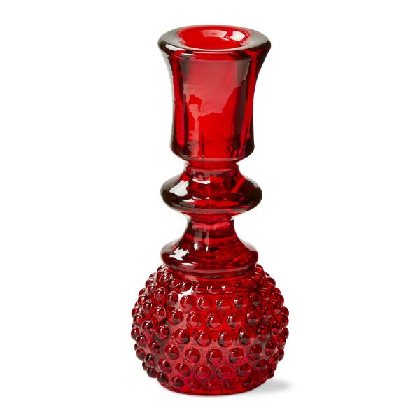Picture of heritage hobnail tealight taper holder - red