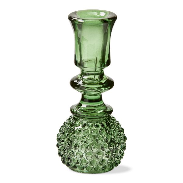 Picture of heritage hobnail tealight taper holder - green