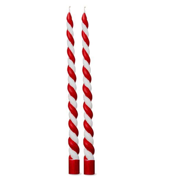 Picture of christmas twist tapers set of 2 - red multi