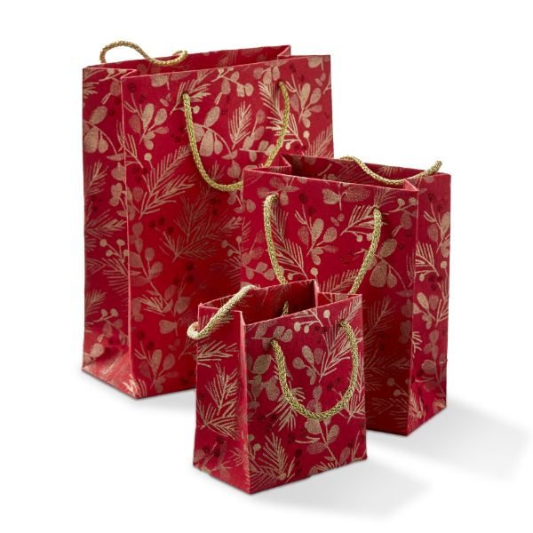 Picture of sprig gift bag set of 3 - red multi