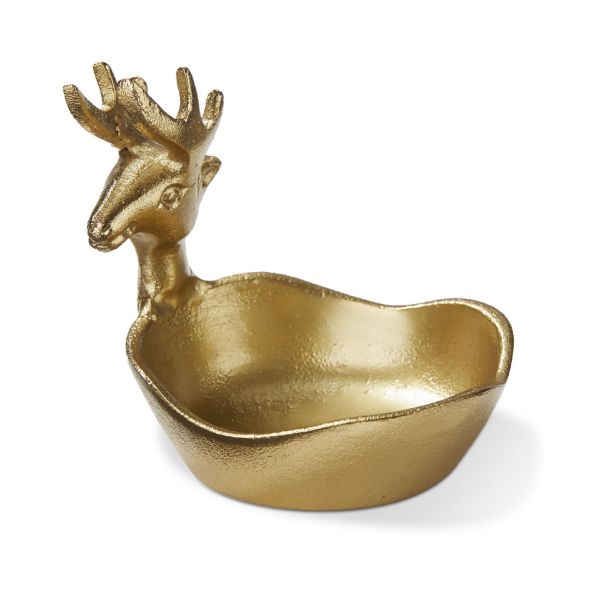 Picture of reindeer bowl - antique gold