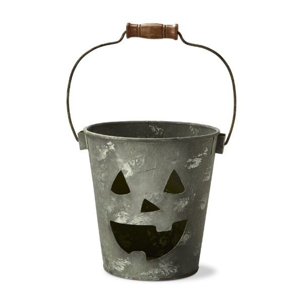 Picture of jack olantern bucket lantern - galvanized