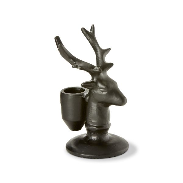 Picture of reindeer taper holder small - black