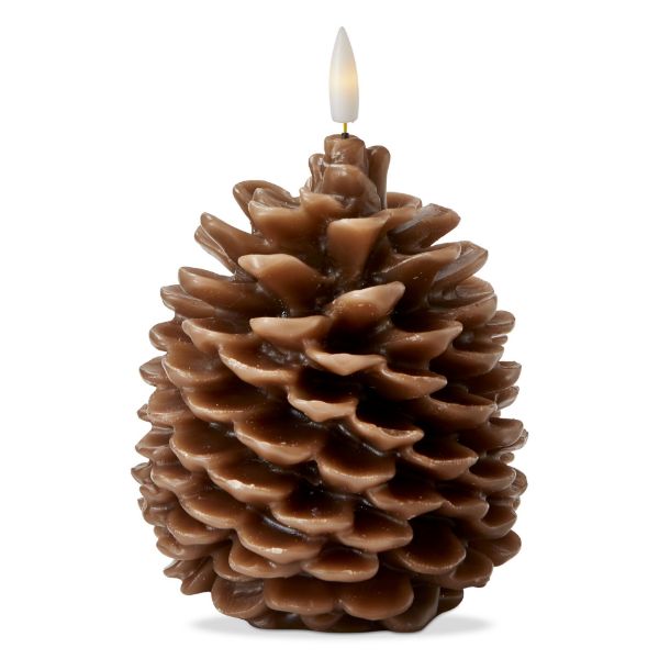 Picture of pinecone led candle - brown
