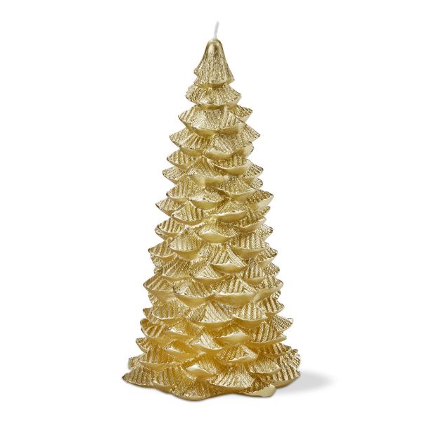 Picture of fir tree candle - gold