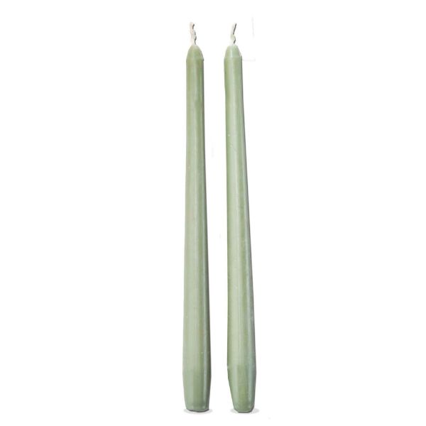Picture of bayberry 10" taper candle set of 2 - light green