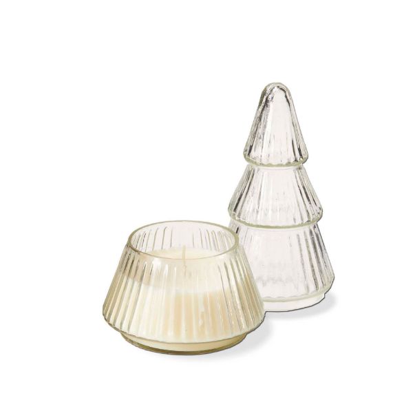 Picture of chelsea tree candle cypress + hinoki wood large - clear