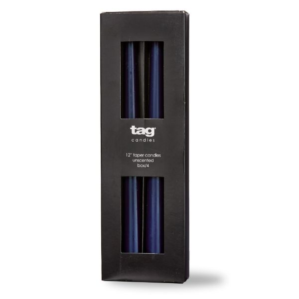 Picture of color studio 12" taper candle set of 4 - navy
