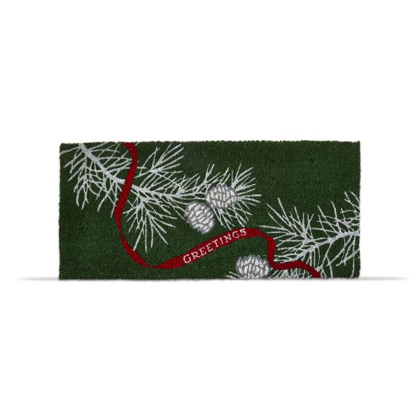 Picture of holiday greetings estate coir mat - green multi