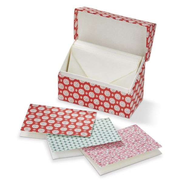 Picture of holiday note cards with box - multi