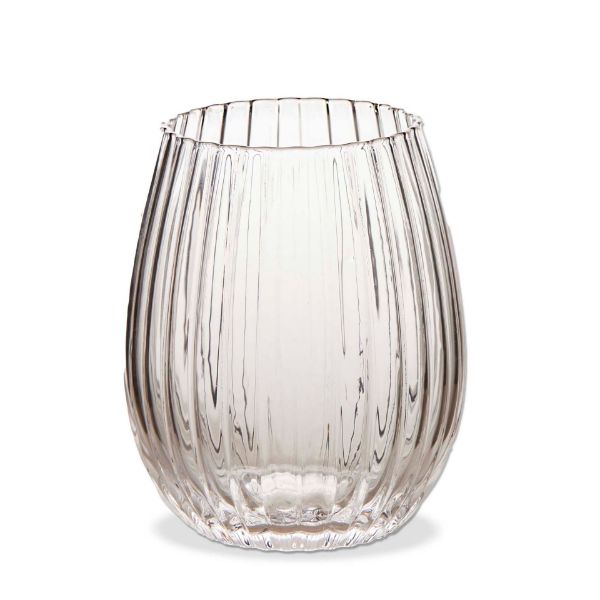 Picture of gramercy fluted stemless wine glass - clear