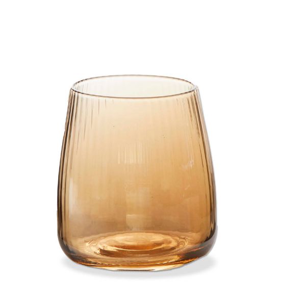 Picture of chelsea iridescent optic stemless wine glass - amber
