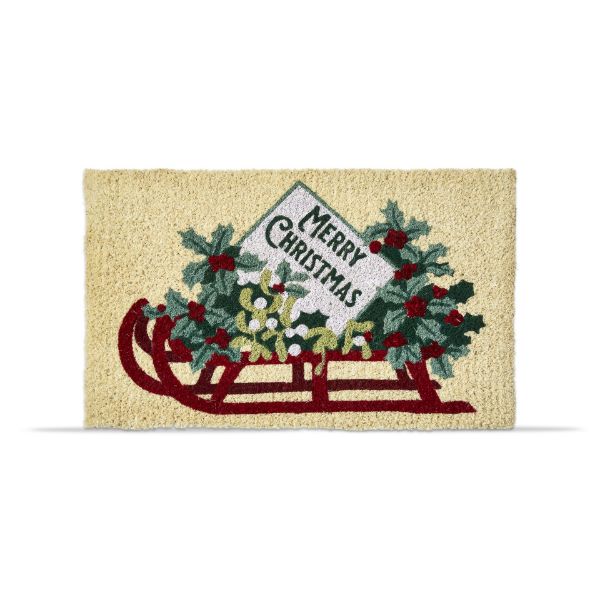 Picture of merry christmas sled coir mat - multi