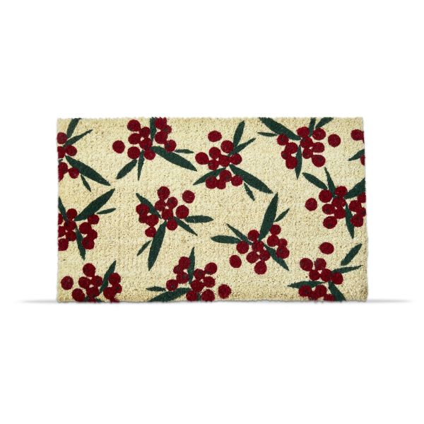 Picture of winter berries coir mat - red multi