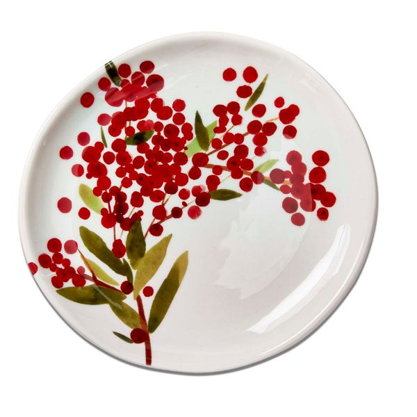Picture of sprig salad plate - red multi