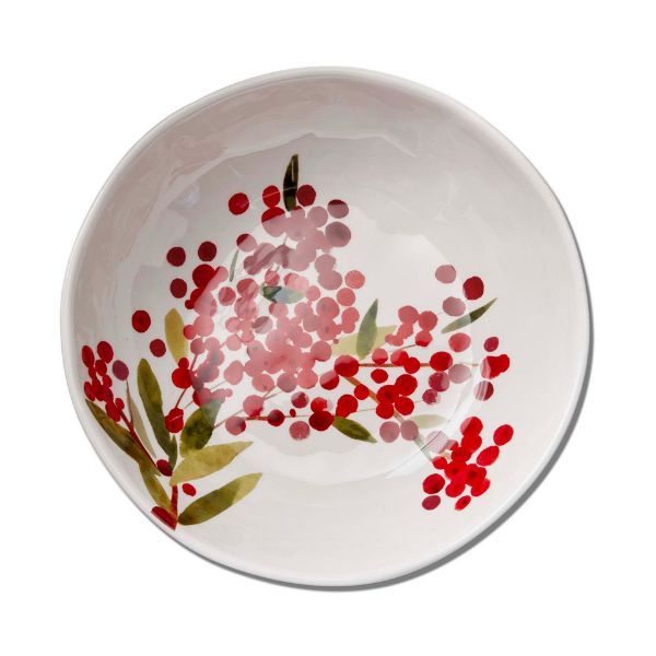 Picture of sprig serving bowl - red multi