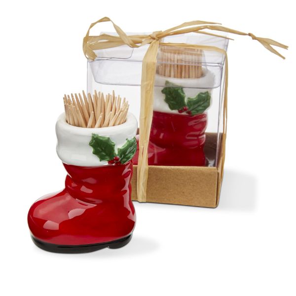 Picture of santa boot toothpick holder set - multi