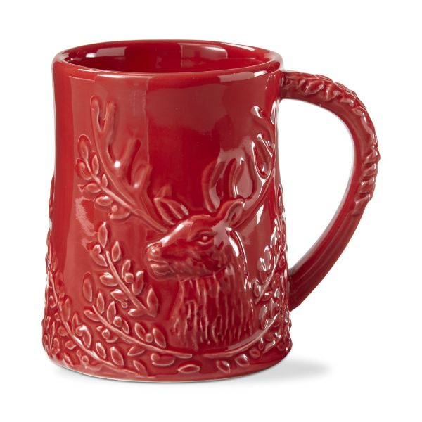 Picture of holiday stag mug - red