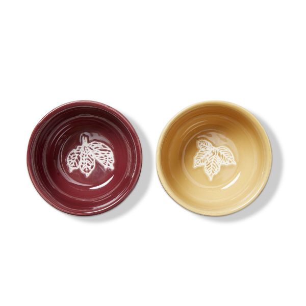 Picture of autumn leaves dip bowl assortment of 2 - multi