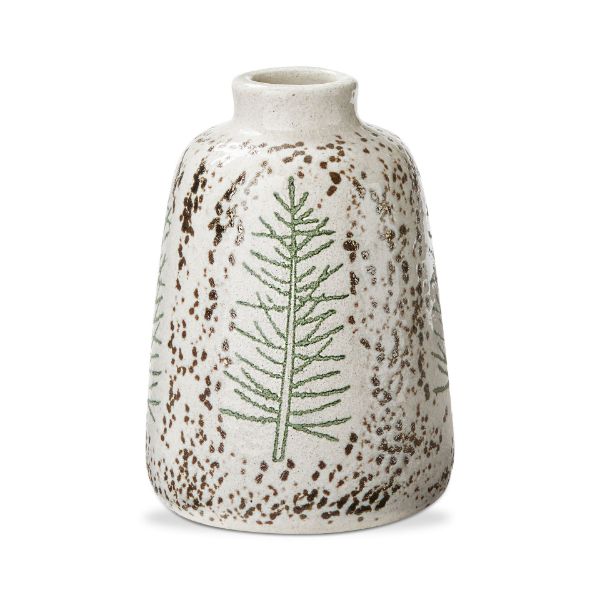 Picture of pine tree vase large - white multi