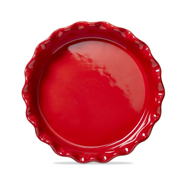 Picture of ruffle pie dish - red
