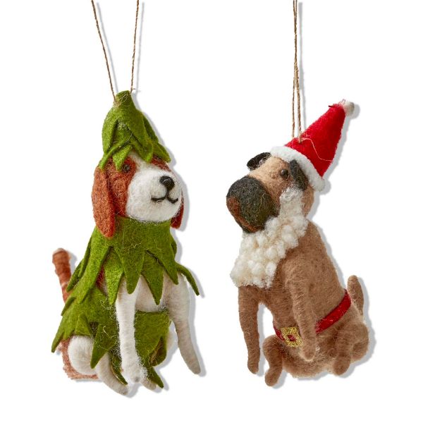 Picture of holiday dog ornament assortment of 2 - multi