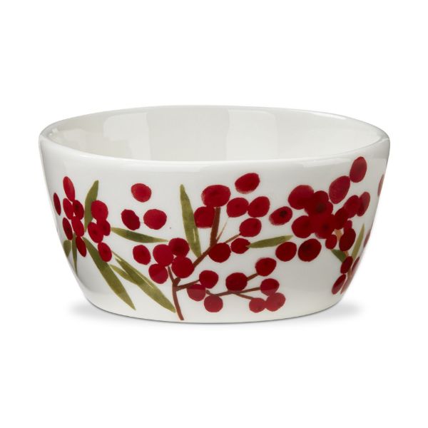 Picture of sprig snack bowl - red multi