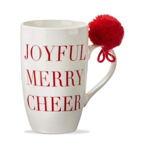 Picture of joyful & merry mug - red multi