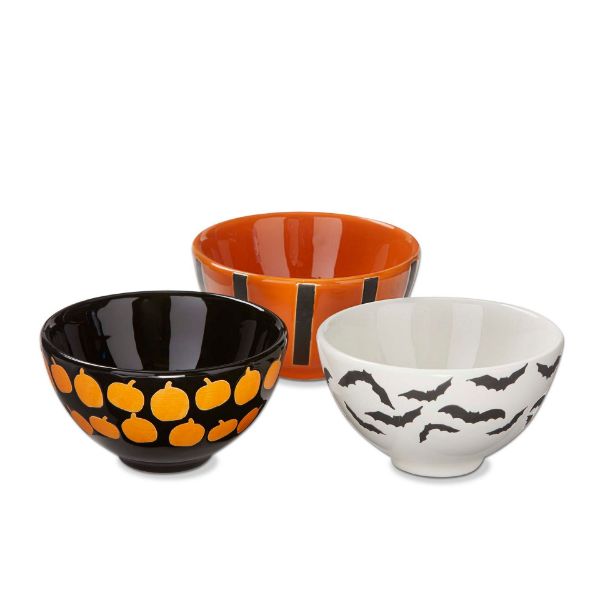 Picture of happy halloween snack bowl assortment of 3 - multi