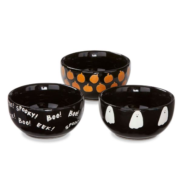 Picture of happy halloween dip bowl assortment of 3 - multi