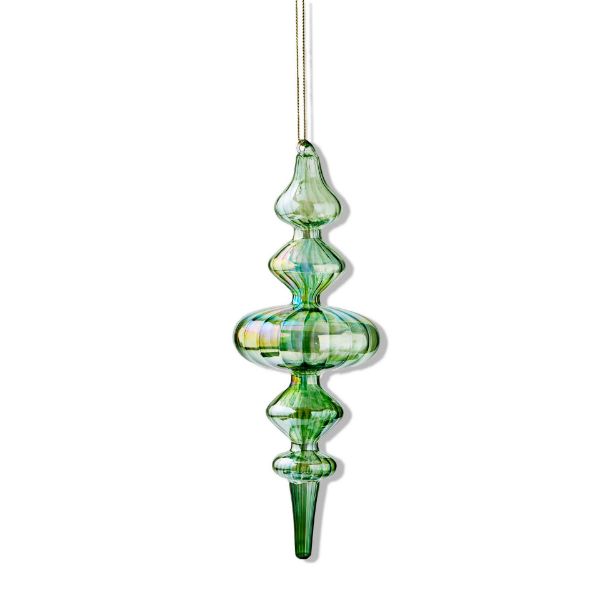 Picture of iridescent finial ornament - green