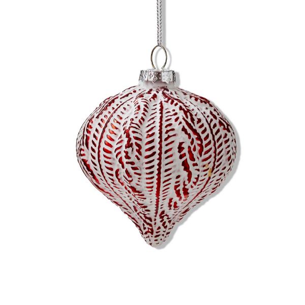 Picture of antique drop ornament wide - red