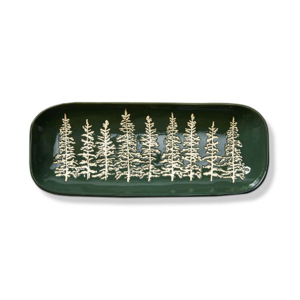 Picture of wilde pine tree rectangular platter - spruce