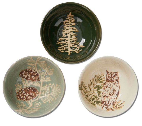 Picture of wilde pine dip bowl assortment of 3 - multi