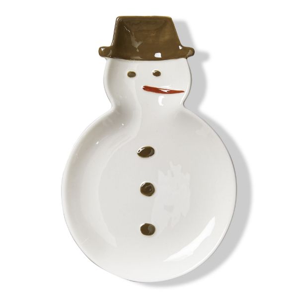 Picture of sno snowman platter - white multi