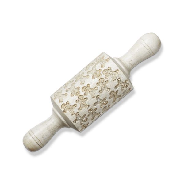 Picture of gingerbread man kids emb rolling pin - multi