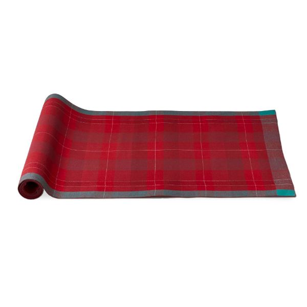 Picture of joyous plaid runner - red multi