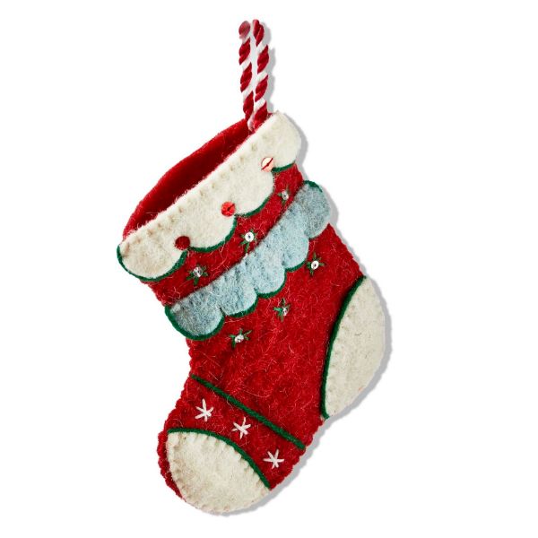 Picture of whimsy stocking gift card holder ornament - multi