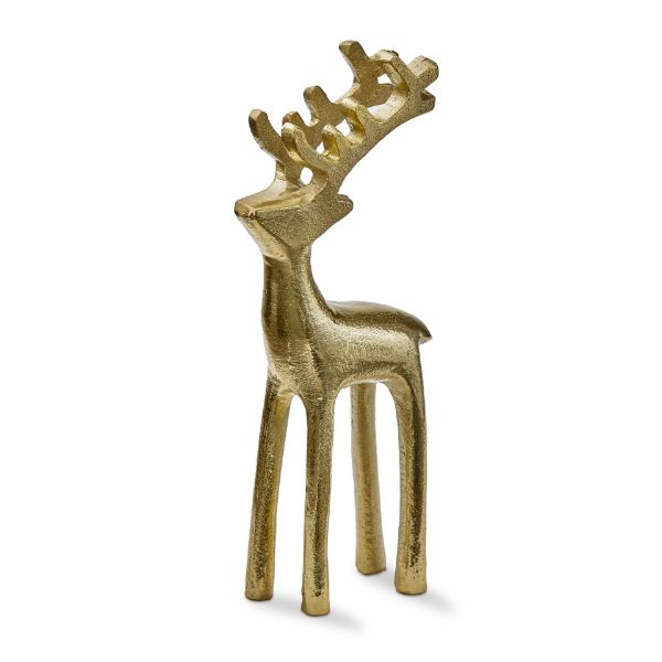 Picture of reindeer silhouette figurine large - gold