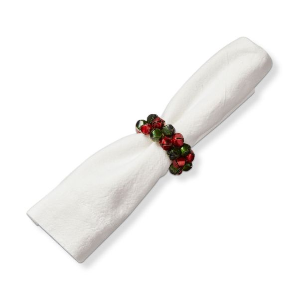 Picture of merry jingle bell napkin ring - multi