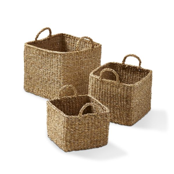 Picture of square basket set of 3 - natural