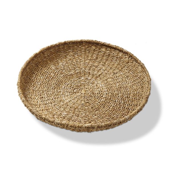 Picture of seagrass round tray - natural