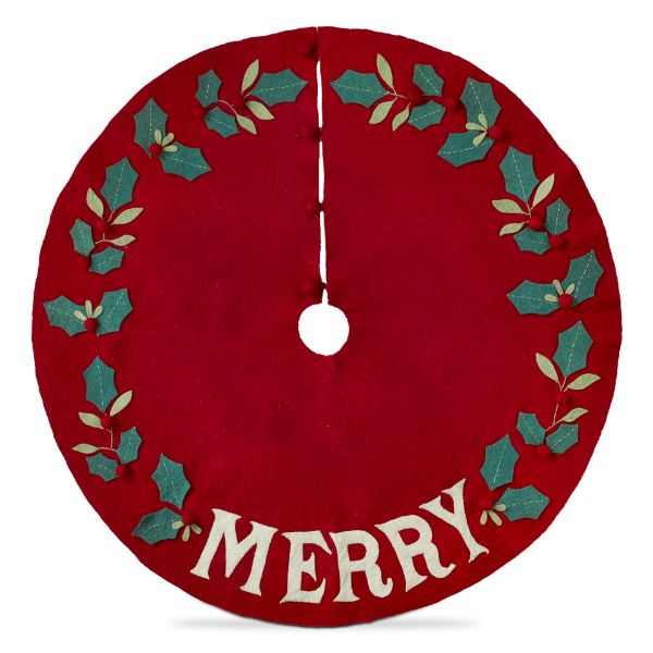 Picture of merry sprig tree skirt - red multi