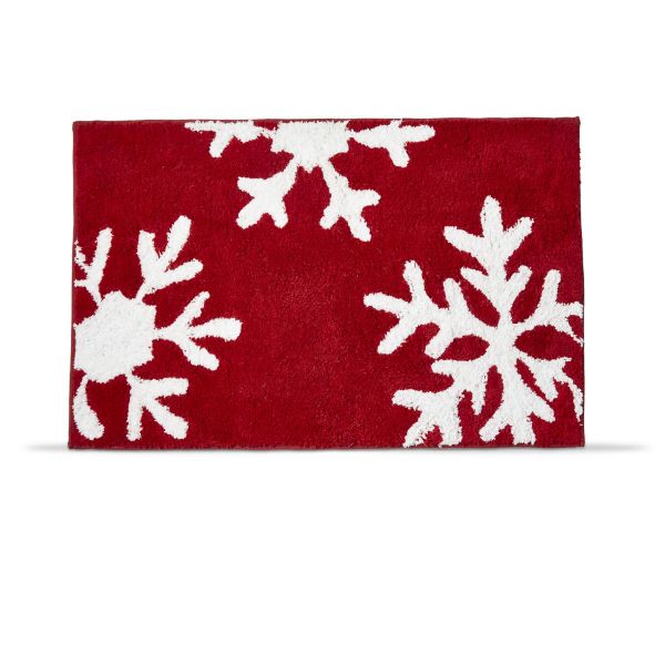 Picture of snowflake rug - red multi