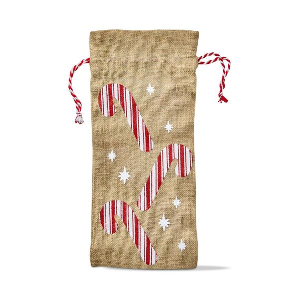 Picture of candy cane wine bag - multi