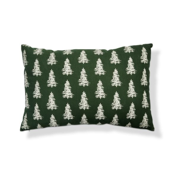 Picture of wilde pine tree lumbar pillow - green
