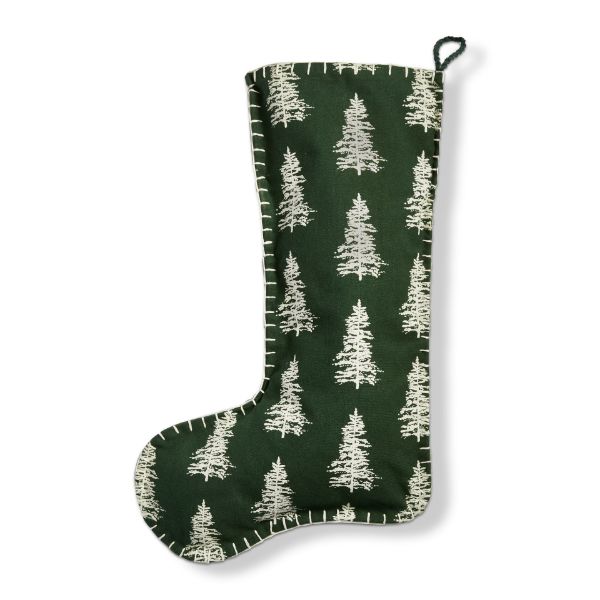 Picture of wilde pine tree stocking - green